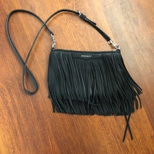 Rebecca Minkoff leather fringe crossbody purse bag